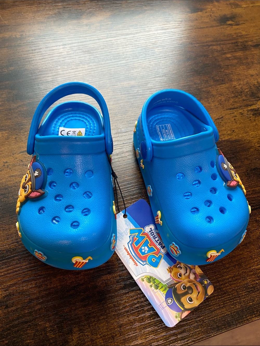 Paw Patrol Bright Blue Kids Water Clogs with Character Accents (lights up) sz6.5